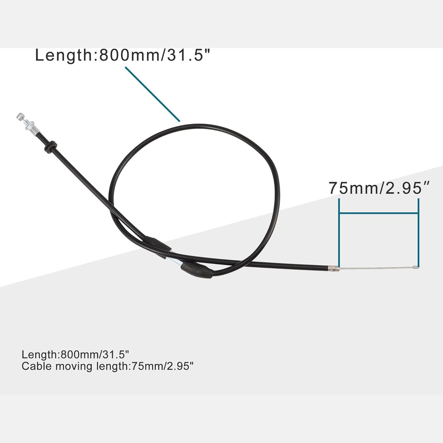 GOOFIT 31.5" Throttle Cable for 70cc 90cc 110cc Horizontal Engine Chinese ATV Four Wheeler Dune Buggy Doom Buggy Quad Bike