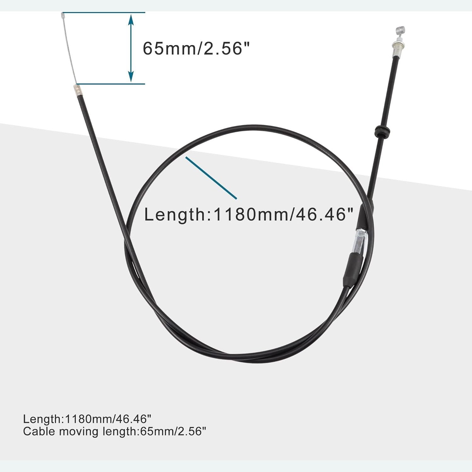 GOOFIT 46.46" Throttle Cable Replacement for 50cc 70cc 90cc 110cc 125cc 250cc Water Cooled ATV Buggy Quad Pit Dirt Bike Go Kart
