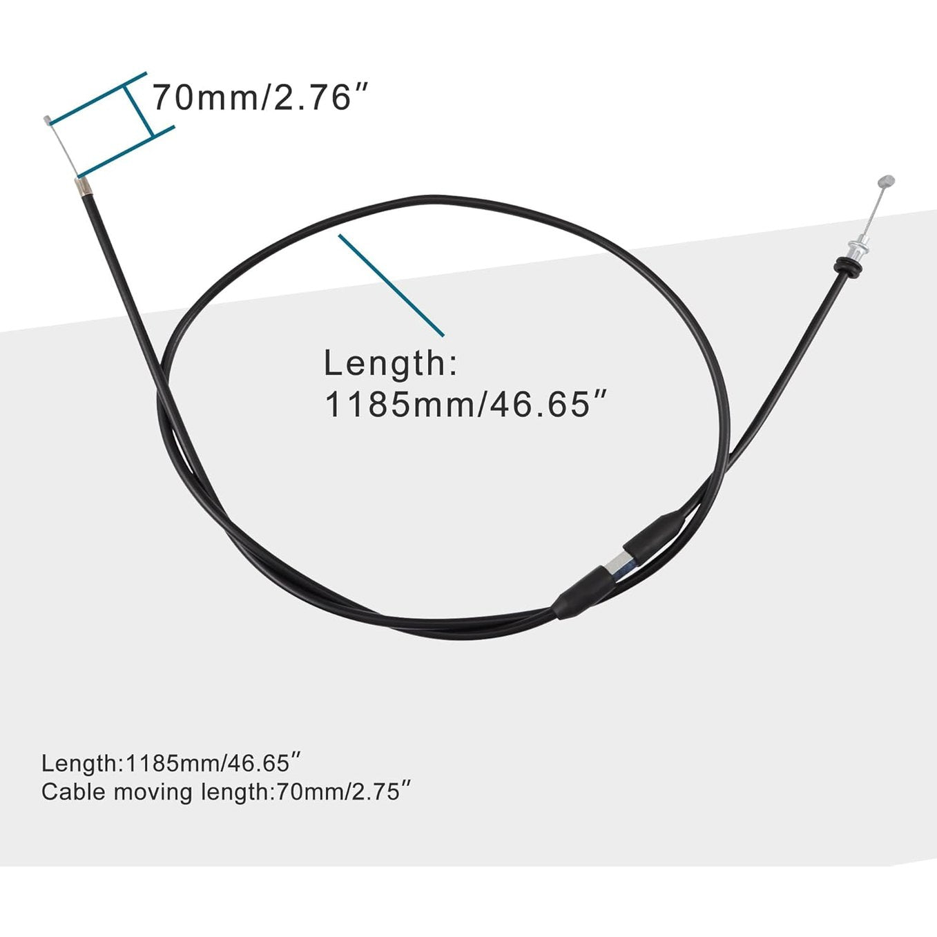 GOOFIT 46.65" Throttle Cable with Shifter for 150cc 200cc Air-cooled ATV