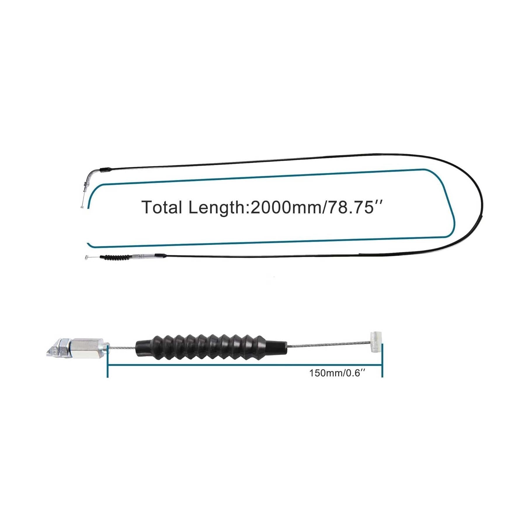 GOOFIT 78.74" Throttle Cable Replacement for 150cc 200cc 250cc ATV 4 Wheeler Quad Go Kart