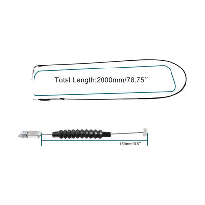 GOOFIT 78.74" Throttle Cable Replacement for 150cc 200cc 250cc ATV 4 Wheeler Quad Go Kart