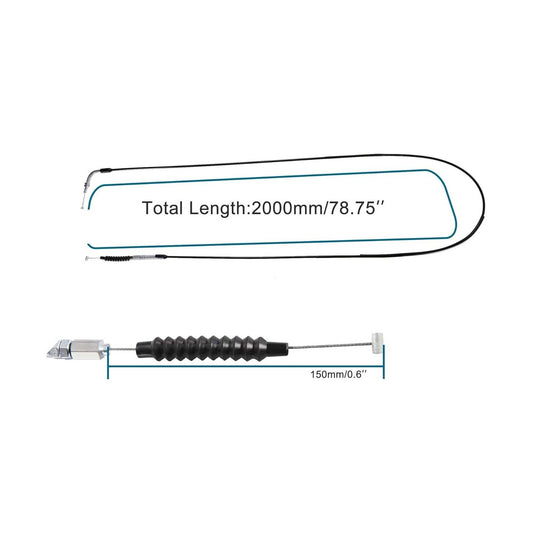 GOOFIT 78.74" Throttle Cable Replacement for 150cc 200cc 250cc ATV 4 Wheeler Quad Go Kart