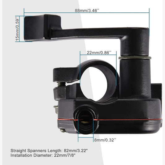 GOOFIT Universal 7/8" 22mm Throttle Lever Thumb Control Handle Assembly Replacement for 50cc 70cc 90cc 110cc 125cc 250cc ATV Quad Go Kart TaoTao Pit Bike