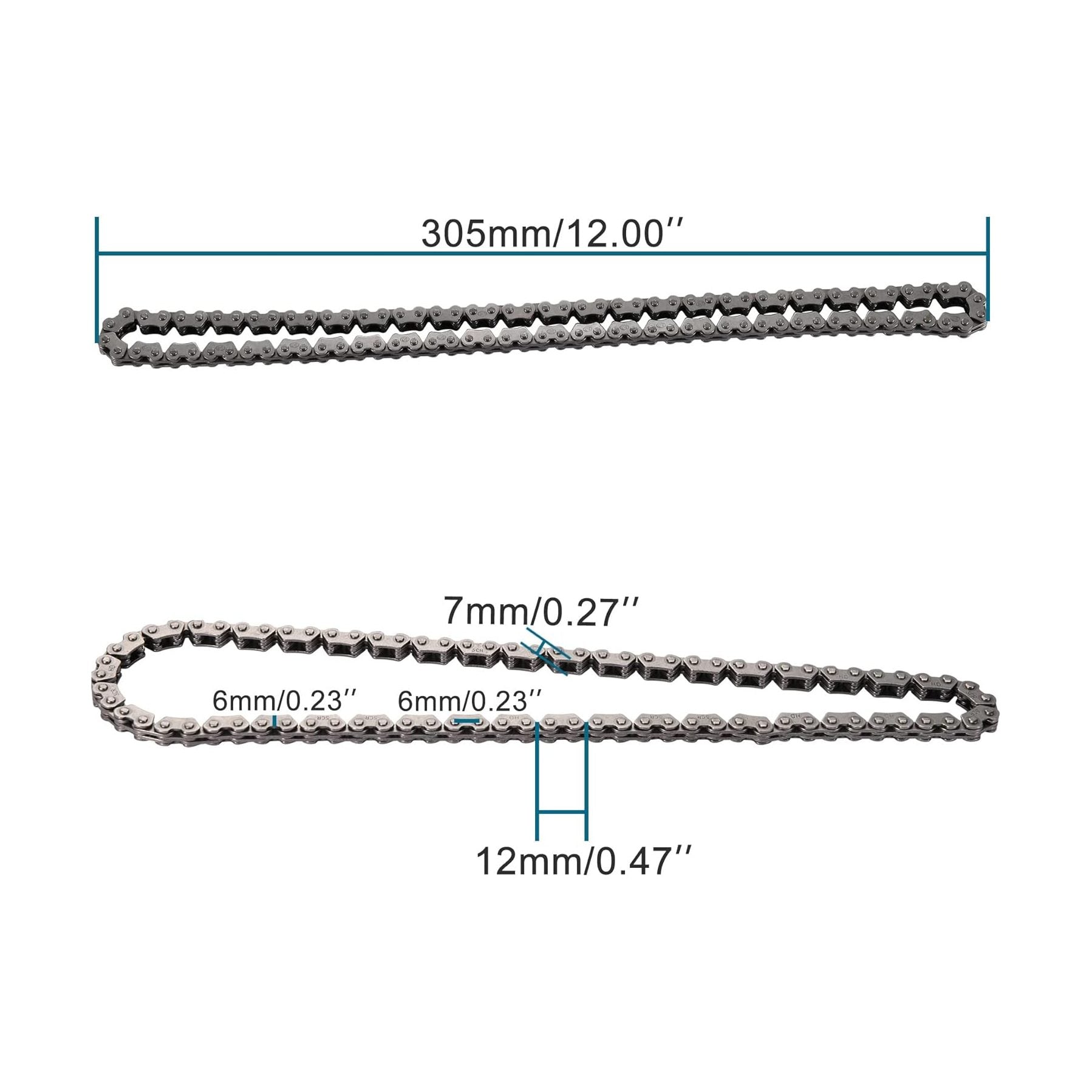 GOOFIT 98 Links Timing Chain Replacement for Helix CN250 Elite CH250 Baja Roketa 250 Water-Cooled 250cc ATV Go Kart Scooter
