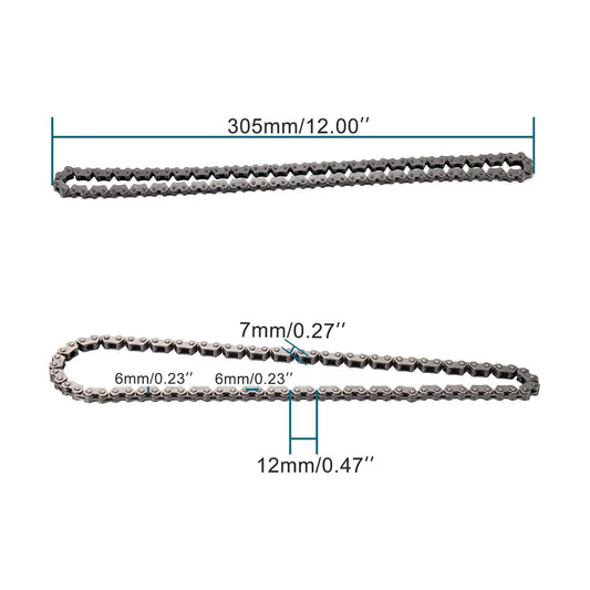 GOOFIT 98 Links Timing Chain Replacement for Helix CN250 Elite CH250 Baja Roketa 250 Water-Cooled 250cc ATV Go Kart Scooter