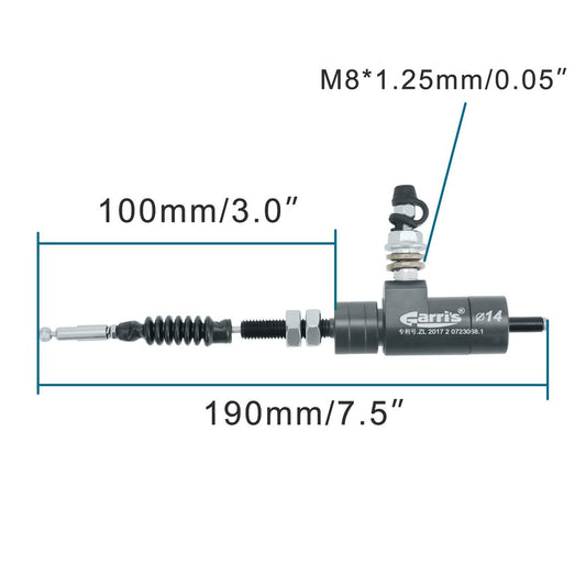 Titanium M8 x 1.25mm Hydraulic Clutch Brake Master Cylinder Rod for Dirt Bike ATV