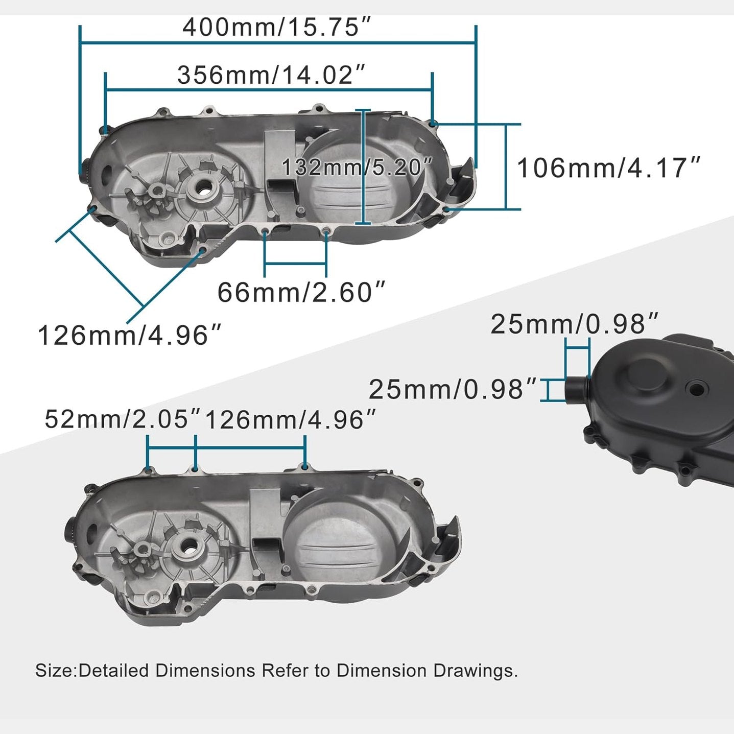 Transmission Cover Assembly For 4 Stroke GY6 49cc 50cc