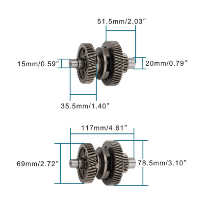 Transmission Gear Set 117mm Long For 200cc Gy6 ATV