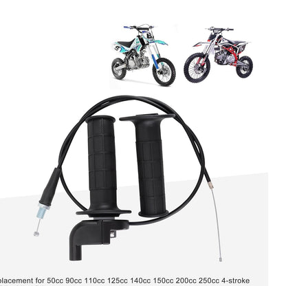 GOOFIT 7/8" 22mm Dirtbike Twist Throttle Handle Grip Cable Throttle Clamp for 50cc 90cc 110cc 125cc 140cc 150cc 200cc 250cc 4-stroke Pit Bike Mimi Bike