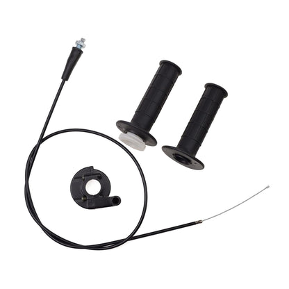 GOOFIT 7/8" Twist Throttle Accelerator Handle Grips and Bent Cable Set Replacement for 50cc 110cc 125cc 150cc 250cc SSR 125 Dirt Pocket Rocket Bike Quad ATV Pit Pro Trail Lawn Mower Motor