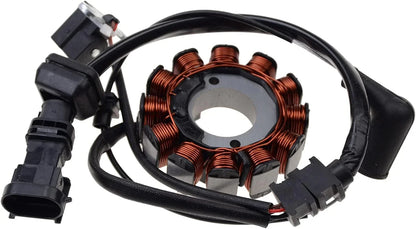 Vespa GTS 150 scooter 12-coil magneto stator replacement with connectors and copper windings
