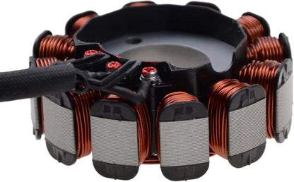 Vespa GTS 150 scooter 12 coil 3-wire magneto stator replacement with copper winding
