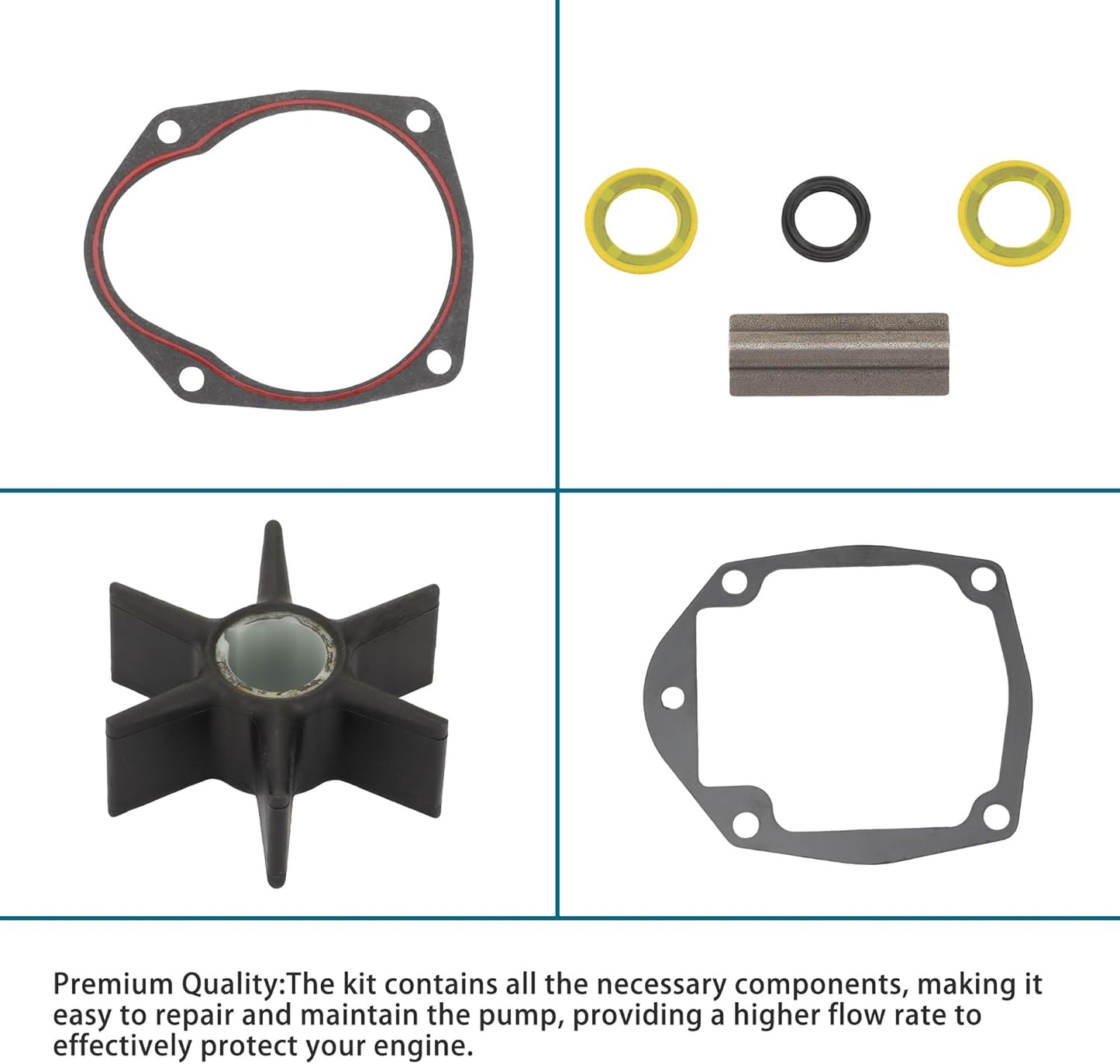 Water Pump Repair Kit for Mercury Outboard Stern Drive 47-43026Q06 Sierra 18-3214