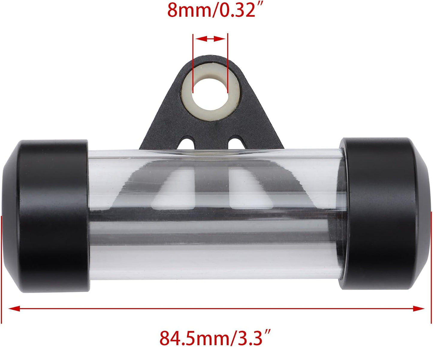 Wasserdichter Halter für Motorrad-Steuerplakette mit Foto-Röhre und 8mm Befestigungsloch