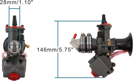 YD-MJN28 Racing Carburetor 28mm for Honda MSX125, Pit Bike & ATV
