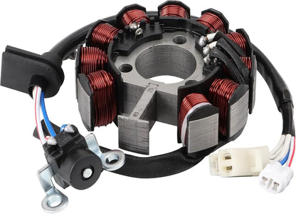 Yamaha Cygnus 125 stator assembly replacement part with copper windings and wiring connectors