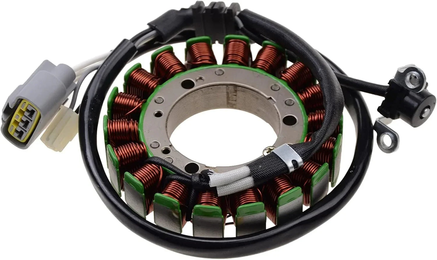 Yamaha MT-07 stator coil replacement part with copper windings and connector plug