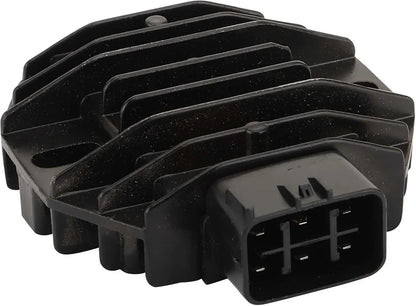 Black Yamaha Rhino 660 Grizzly 660 rectifier voltage regulator with cooling fins