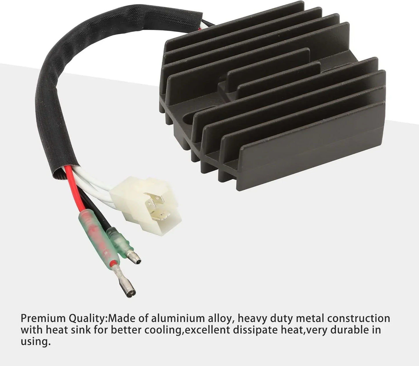 ATV voltage regulator rectifier with heat sink and wiring for Yamaha Warrior Wolverine Big Bear