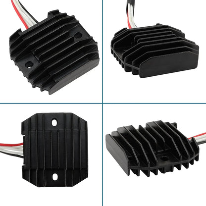 Yamaha XVS650 V-Star DragStar regulator rectifier, black finned motorcycle part, multiple angles