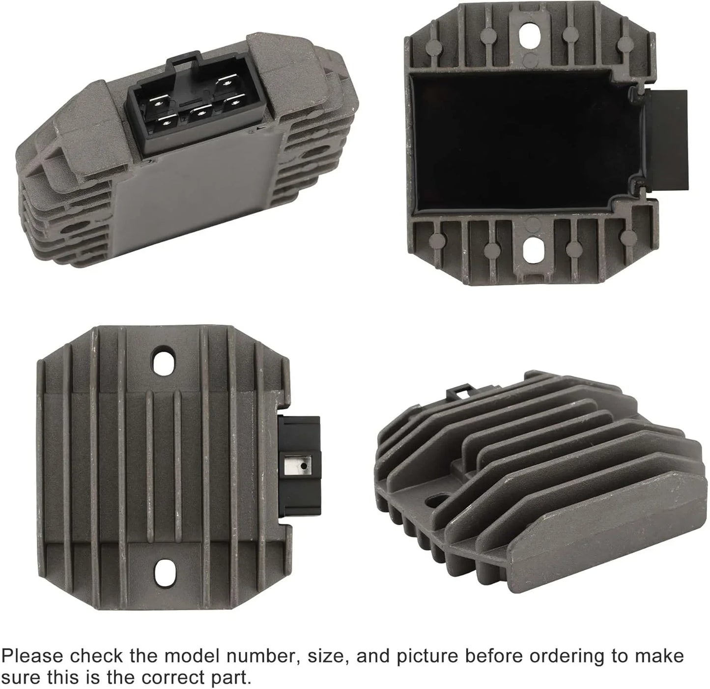 Rectifier regulator replacement for Yamaha YZF-R1, YZF-R6, YZF600R shown from multiple angles