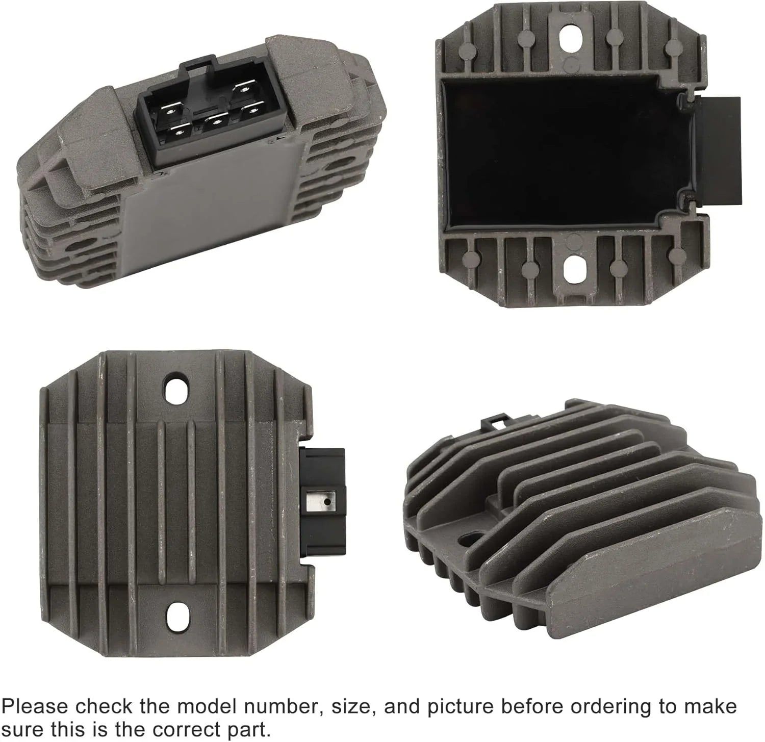 Rectifier regulator replacement for Yamaha YZF-R1, YZF-R6, YZF600R shown from multiple angles