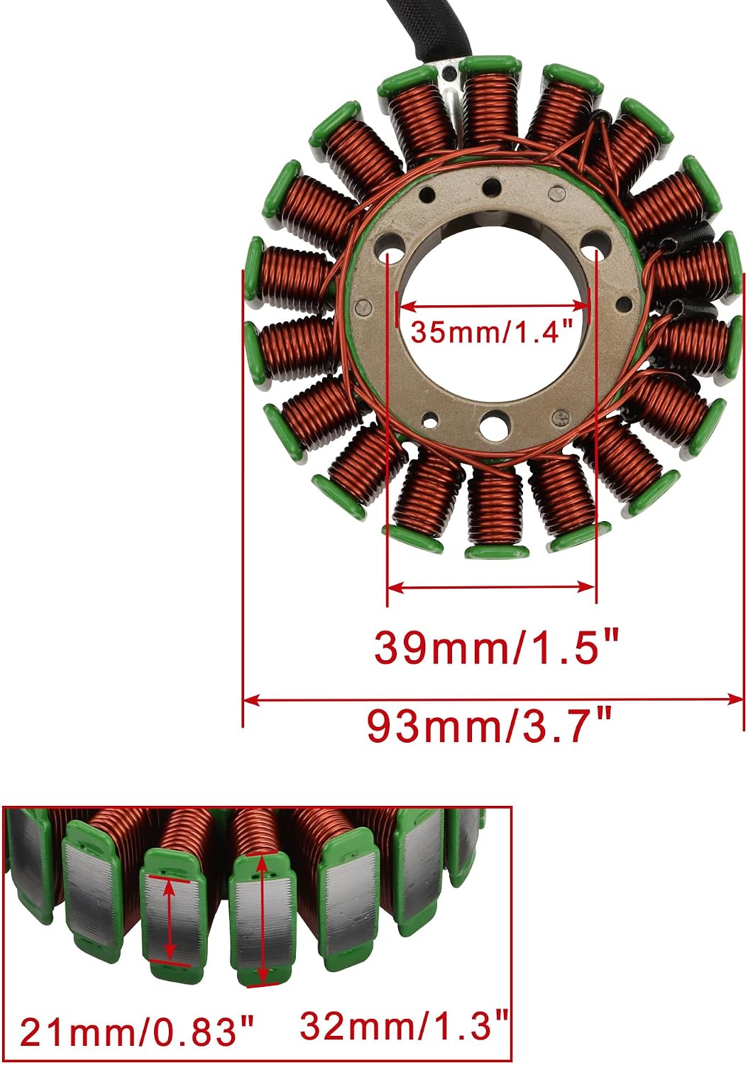 Estator de 18 bobinas y 5 cables para BMW G310R G310GS 2016–2020, código 12311540515
