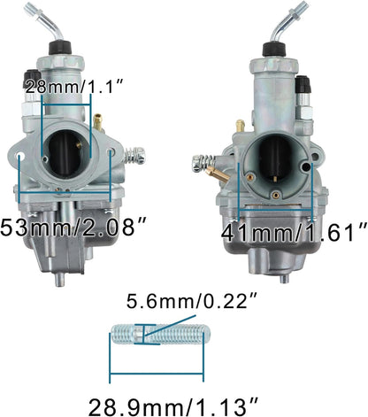 Carburetor with Fuel Line & Bolts for Yamaha Breeze 125 Grizzly 125 Moto-4 225 Timberwolf 250
