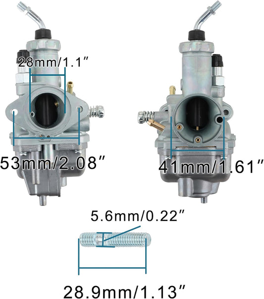 Carburetor with Fuel Line & Bolts for Yamaha Breeze 125 Grizzly 125 Moto-4 225 Timberwolf 250