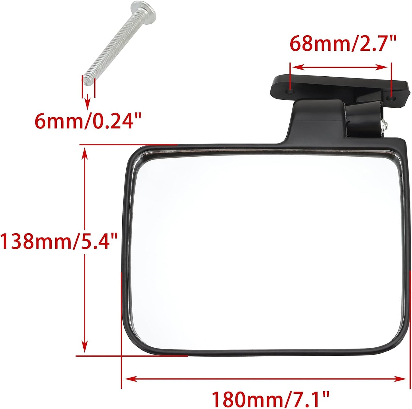 Folding Side View Mirrors for EZGO Club Car Golf Cart