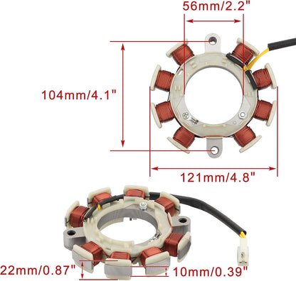 GX160 GX200 GX210 212cc 230cc 8-Coil 2-Wire Charging Stator