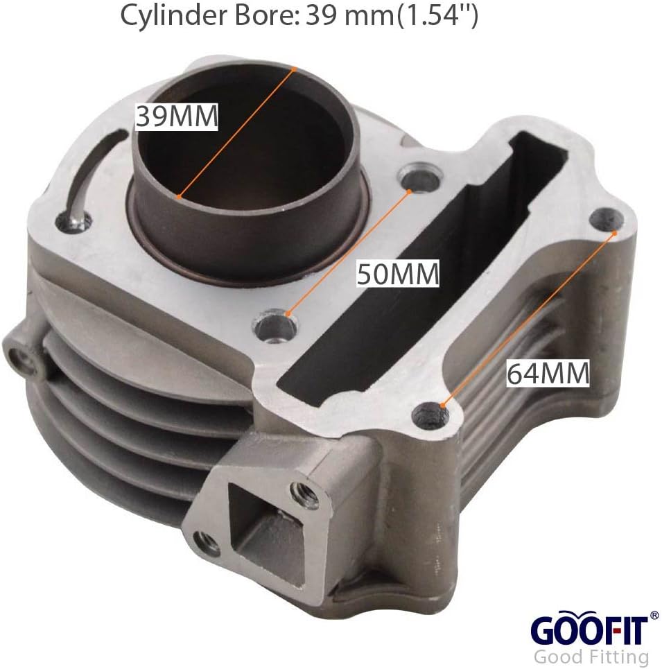 39mm Cylinder Block for GY6 139QMB 49cc 50cc 4-Stroke Engine