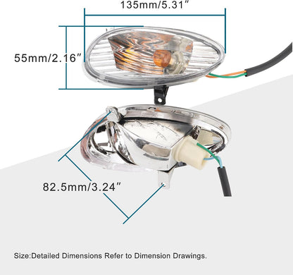 Turn Signal Light for GY6 50cc Chinese Scooter Moped - White