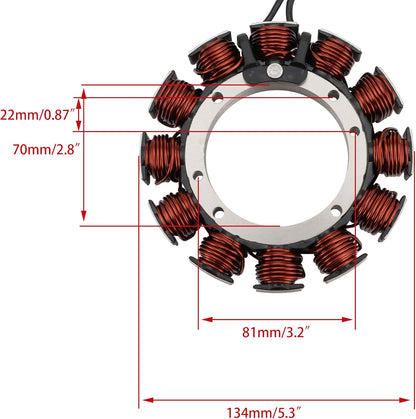 2018–2022 Harley-Davidson Sportster 883 1200 12-Coil 2-Wire Stator 29900068