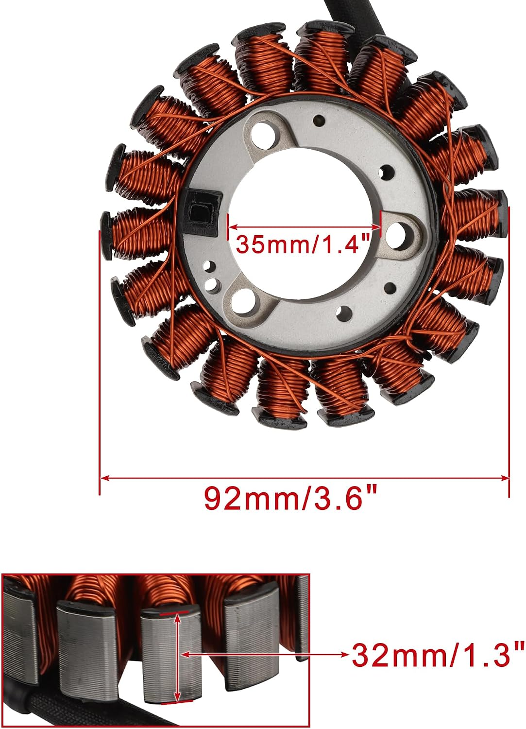 1987–1995 Honda CB400F CB-1 CBR400RR 18-Coil 3-Wire Stator 31120-KAF-003