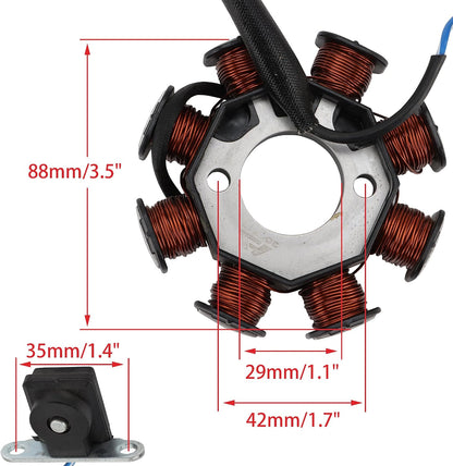 2003–2007 Honda SPACY 100 SCR100 8-Coil 4-Wire Magneto Stator