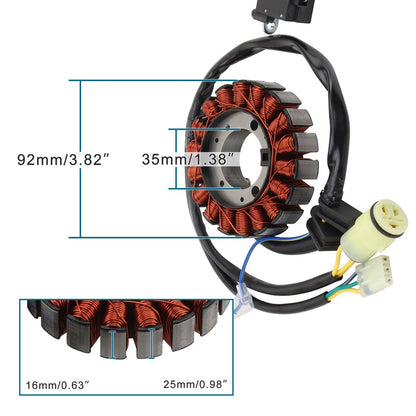 1988–2000 Honda TRX300 FourTrax 300 18-Coil 6-Wire Stator 31120-HC4-004
