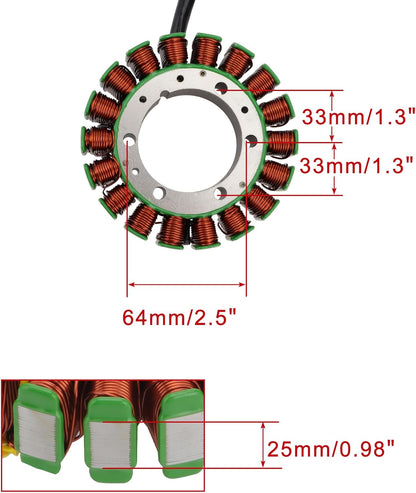 1995–2007 Honda VT1100C2 VT1100C3 Shadow 18-Coil 3-Wire Stator 31120-MAH-005