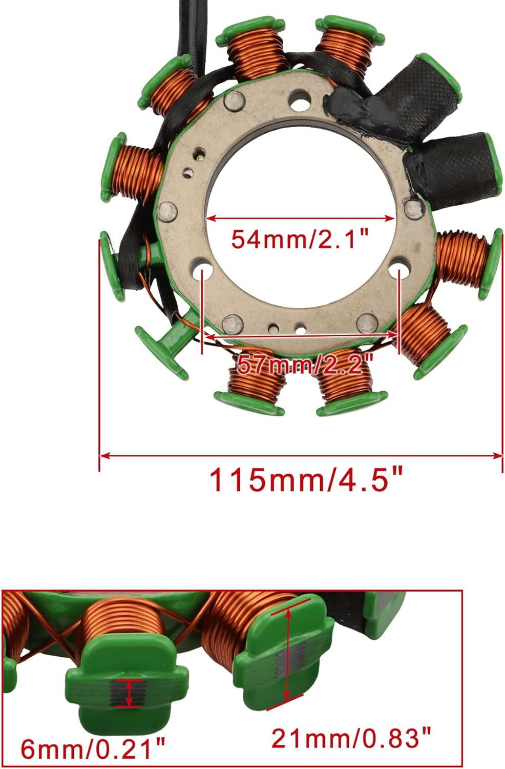 1982–1983 Honda XL250R XL500R 12-Coil 5-Wire Stator 31120-KB7-004