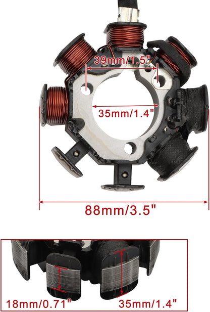 1986–1988 Honda XR200R 8-Coil 2-Wire Stator 31120-KT0-004