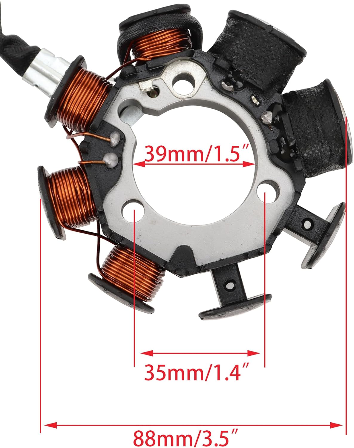 1990–1993 Honda XR200R XR200 8-Coil 3-Wire Magneto Stator