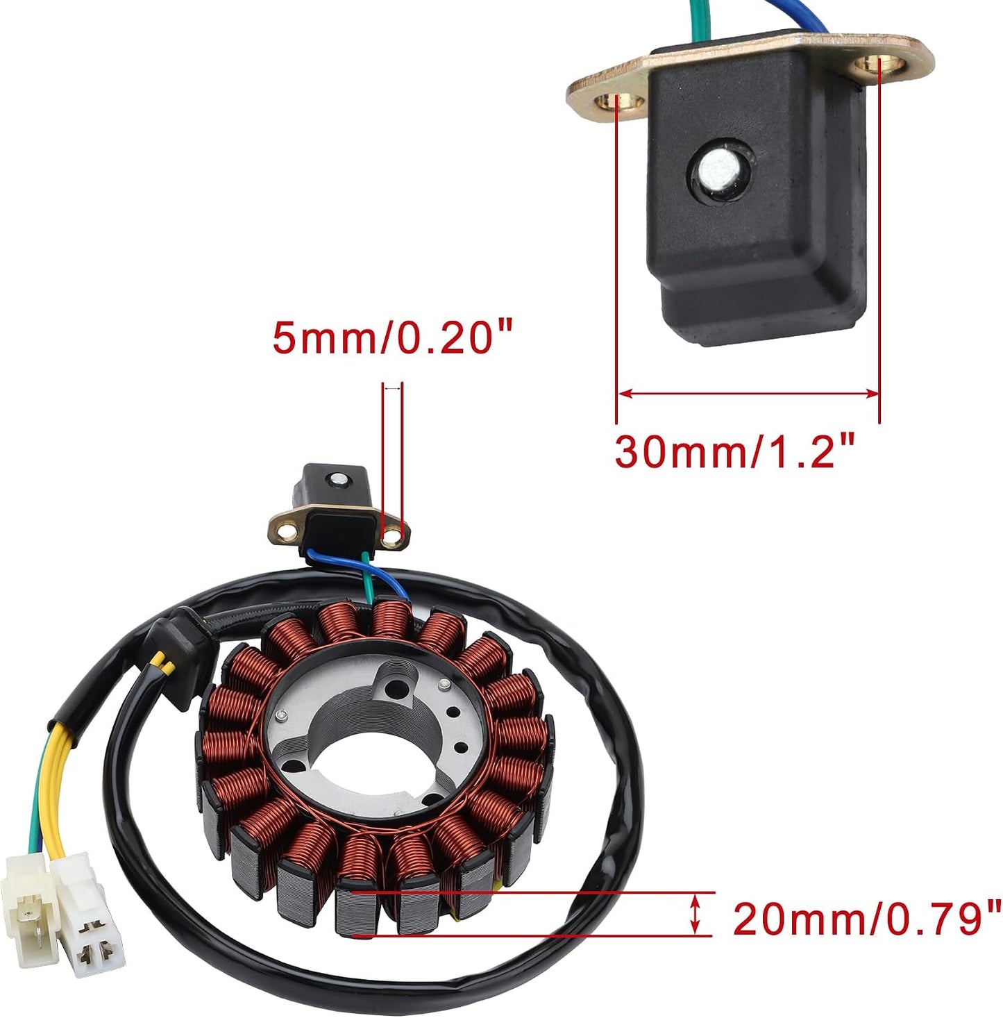 2010–2013 Hyosung Mirage 250 EFI 18-Coil 5-Wire Stator