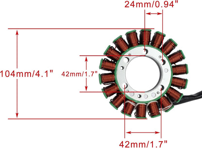 2012–2017 Kawasaki ER-6N Ninja 650 Vulcan S Z650 18-Coil Stator 21003-0164