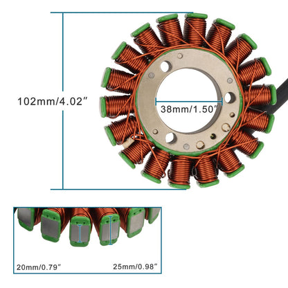 1985–2009 Kawasaki EX500 KLE500 EN500 Vulcan 500 18-Coil 5-Wire Stator 21003-1123