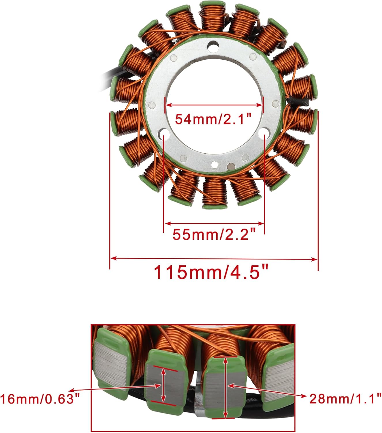1993–1999 Kawasaki KLF400 Bayou 400 18-Coil 3-Wire Stator 21003-1243