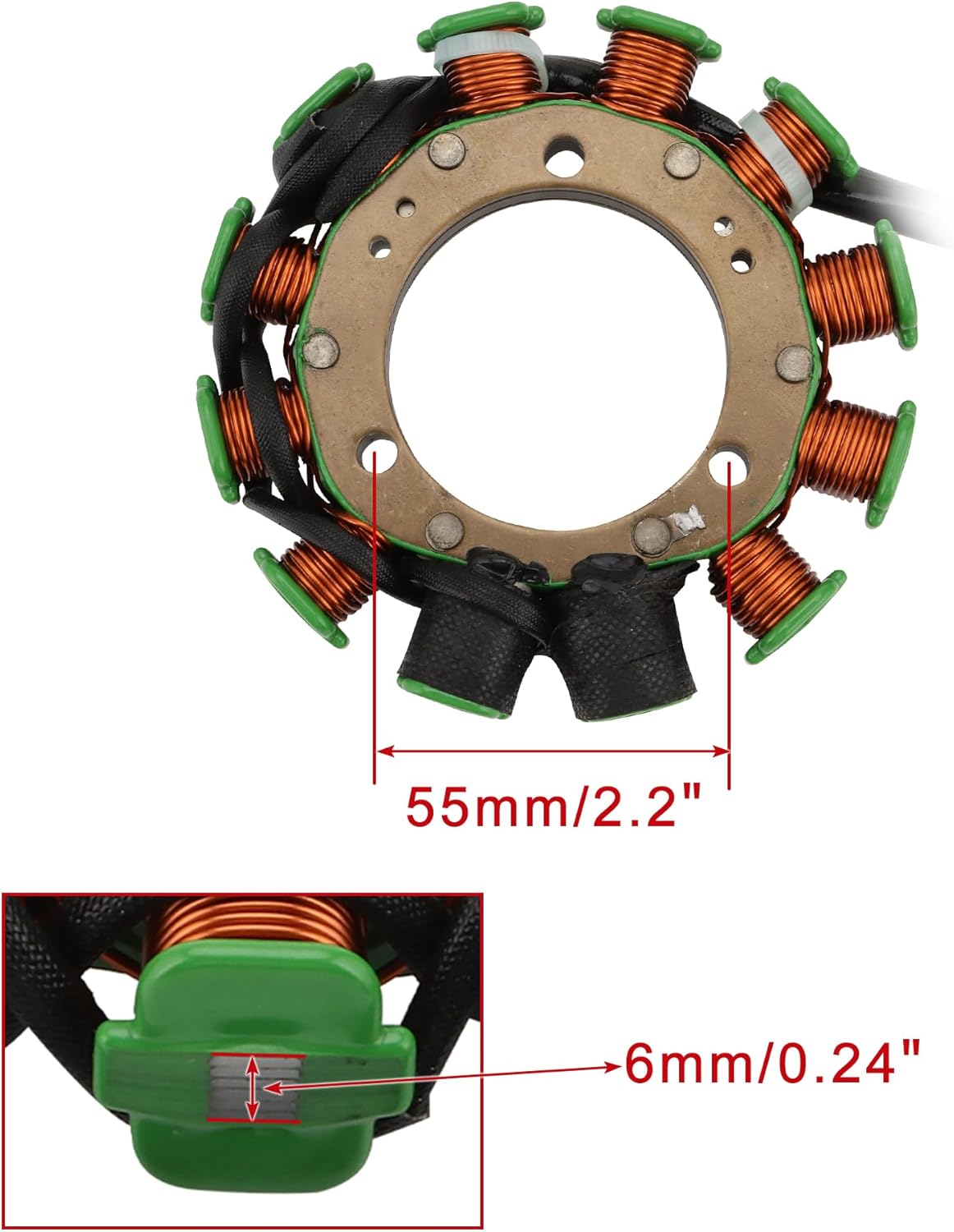 1985–2005 Kawasaki KLX250 KLR250 KL250 12-Coil 4-Wire Stator 21003-1121