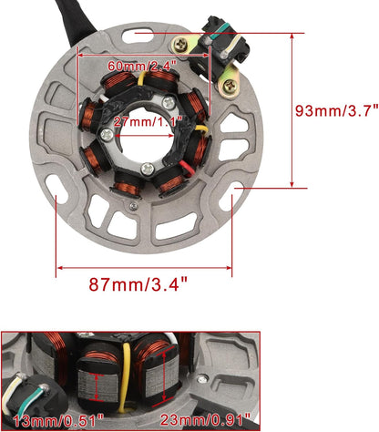 2005–2008 Kawasaki KX250 8-Coil 6-Wire Ignition Stator 21003-0018