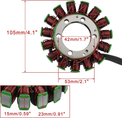 2006–2007 Kawasaki Ninja ZX-10R ZX1000D 15-Coil 3-Wire Stator 21003-0036