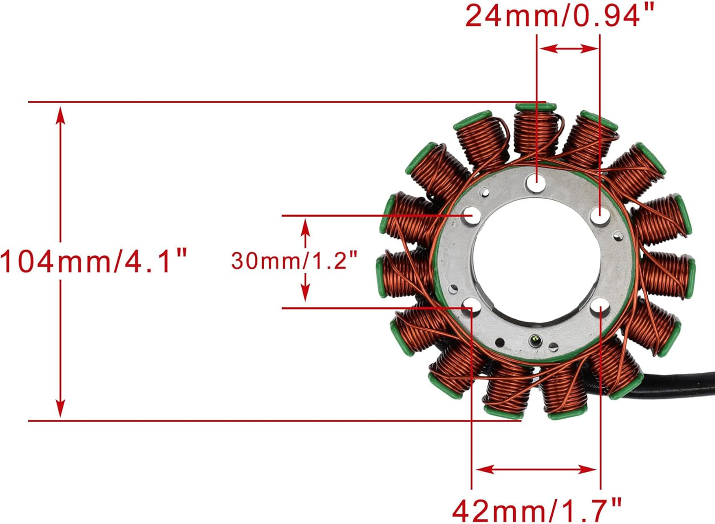 2009–2012 Kawasaki Ninja ZX-6R 15-Coil 3-Wire Stator 21003-0083