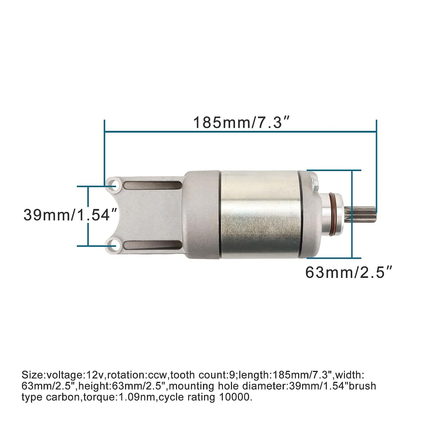 Starter Motor for Kawasaki Prairie 360 4X4 KVF360 2003–2008 | 21163-1328